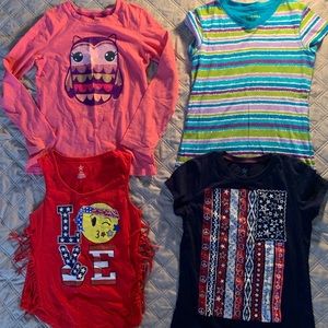 4 item girls T-shirt bundle— size L(10/12)